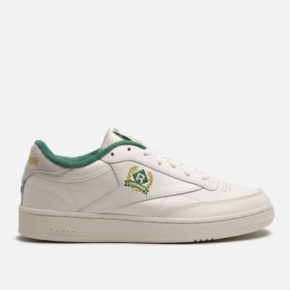 New! Reebok CLUB C 85 Leather Embroidered Archival Crest Logo Tennis Sneakers - Picture 12 of 13